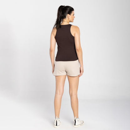 Regata Ribana Tech Anti Odor Gola V Feminina - Marrom