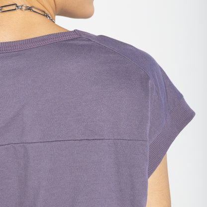 Blusa Tech Air Recorte Feminina - Mirtilo