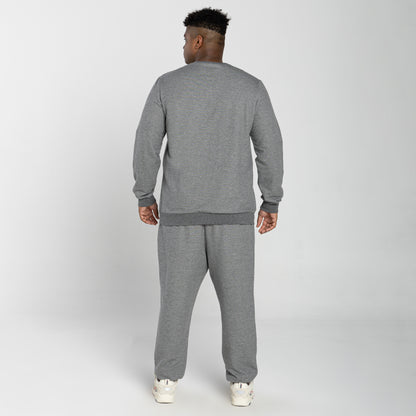 Blusão Moletom Tech Impermeável Plus Masculino - Mescla Escuro