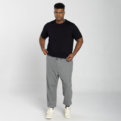 Calça Jogger Moletom Tech Impermeável Plus Masculina - Mescla Escuro