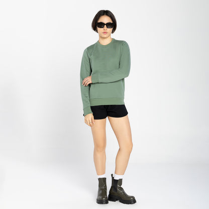 Blusão Moletom Tech Impermeável Feminino - Verde Alecrim