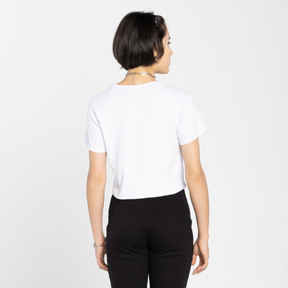 Tech T-Shirt Ribana Anti Odor Cropped Feminina - Branco