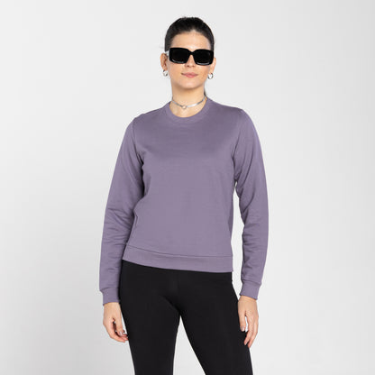 Blusão Tech Impermeável Moletom Flanelado Recorte Feminino - Mirtilo