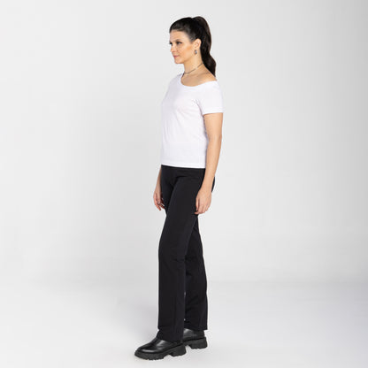Tech T-Shirt Impermeável Ombro Único Feminina - Branco
