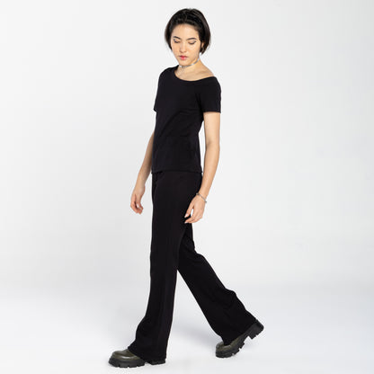 Tech T-Shirt Impermeável Ombro Único Feminina - Preto