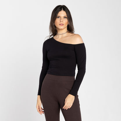 Blusa Tech Anti Odor Ombro Único - Preto