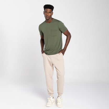 Tech T-Shirt Modal Bolso Masculina - Verde Figo