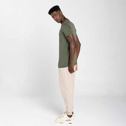 Tech T-Shirt Modal Bolso Masculina - Verde Figo