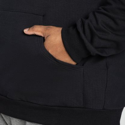 Blusão Moletom Comfort Flanelado Capuz Plus Masculino - Preto