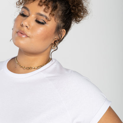 Tech T-Shirt Anti Odor Raglan Plus Feminina - Branco