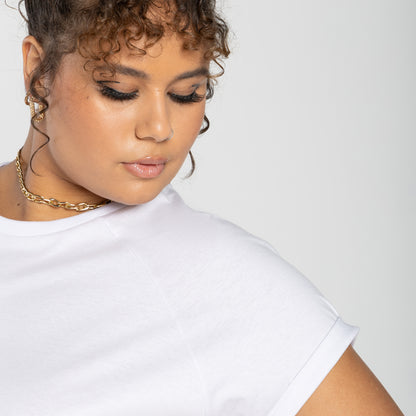 Tech T-Shirt Anti Odor Raglan Plus Feminina - Branco