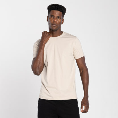 Camiseta Básica Cobregola Masculina - Bege Aveia