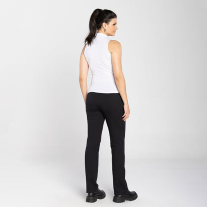 Regata Canelada Gola Rolê Feminina - Branco