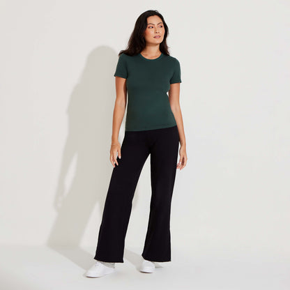 Camiseta Algodão Premium Feminina | Everyday Collection - Verde Cedro