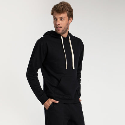 Blusão Moletom Com Capuz Masculino - Preto
