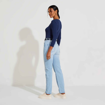 Blusa Modal Manga 3/4 Feminina | Travel Collection - Azul Marinho