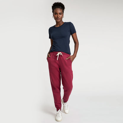 Calça Jogger de Moletom Feminina - Tinto