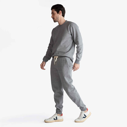 Calça Jogger Moletom Flanelado - Mescla Escuro