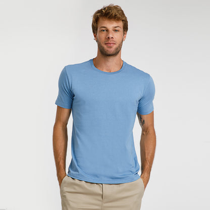 Camiseta Pima Masculina | Life Collection - Azul Celeste