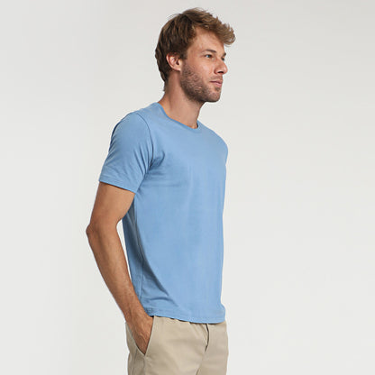 Camiseta Pima Masculina | Life Collection - Azul Celeste