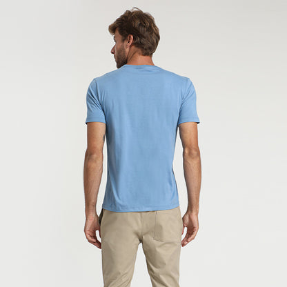 Camiseta Pima Masculina | Life Collection - Azul Celeste