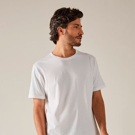 Camiseta Pima Masculina | Life Collection - Branco Marfim