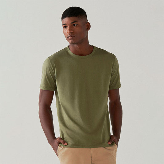 Camiseta Algodão Premium Masculina | Everyday Collection - Verde Militar