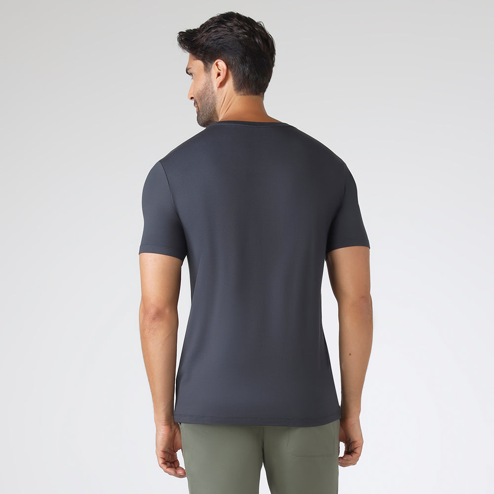 Camiseta Modal Masculina | Travel T-Shirt - Cinza Escuro