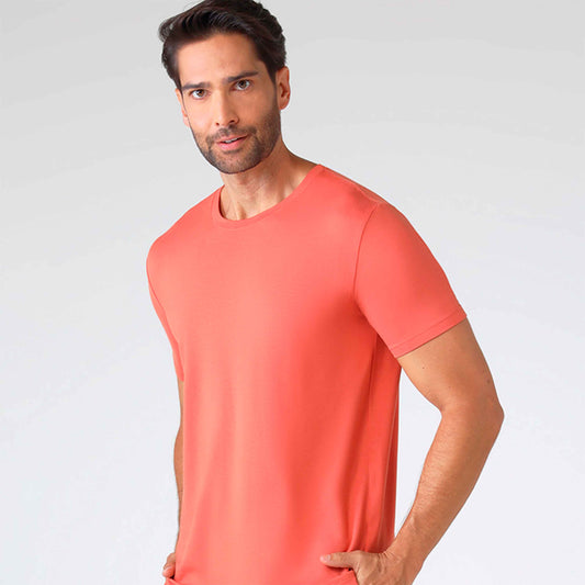 Camiseta Modal Masculina | Travel T-Shirt - Marrom Telha