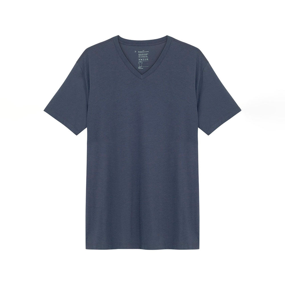 Camiseta Pima Gola V Masculina | Life Collection - Chumbo