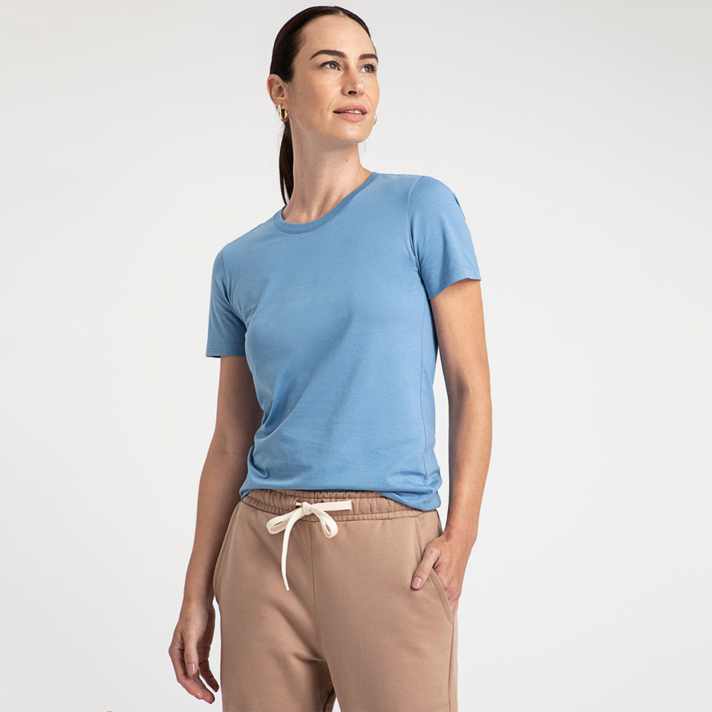 Camiseta Pima Feminina | Life Collection - Azul Celeste