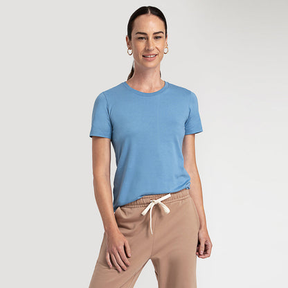 Camiseta Pima Feminina | Life Collection - Azul Celeste