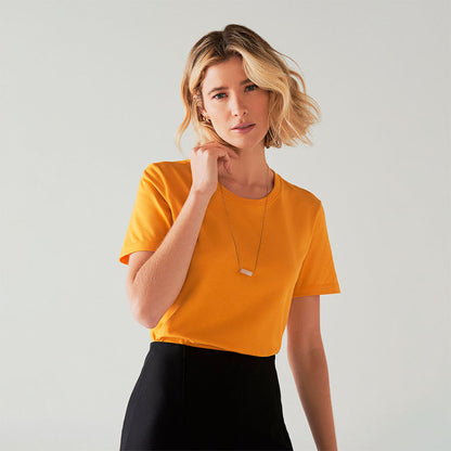 Camiseta Pima Feminina | Life Collection - Amarelo Sol