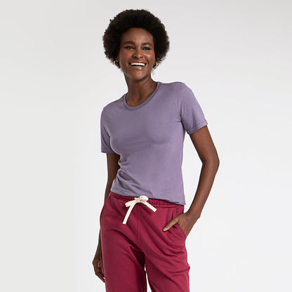 Camiseta Algodão Premium Feminina | Everyday Collection - Roxo Ametista