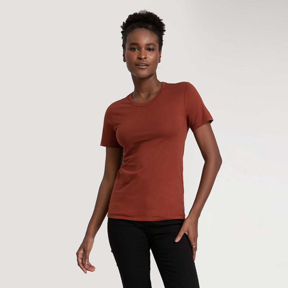 Camiseta Algodão Premium Feminina | Everyday Collection - Marrom Cacau