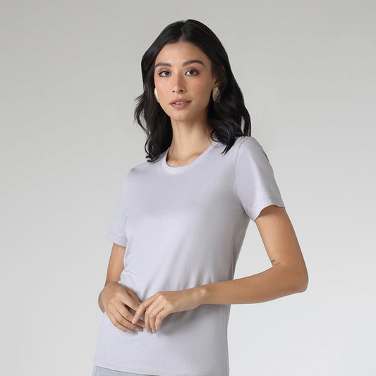 Camiseta Algodão Premium Feminina | Everyday Collection - Cinza Claro