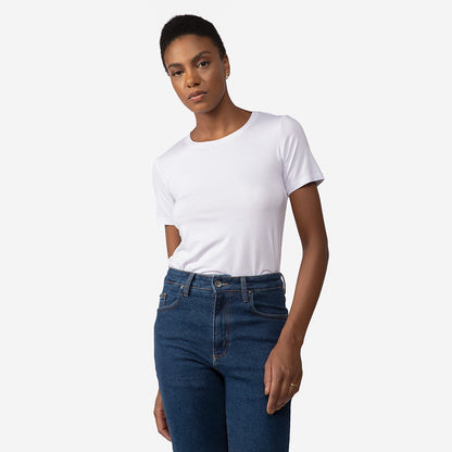 Tech T-Shirt Modal Premium Feminina | Basico.com - Branco