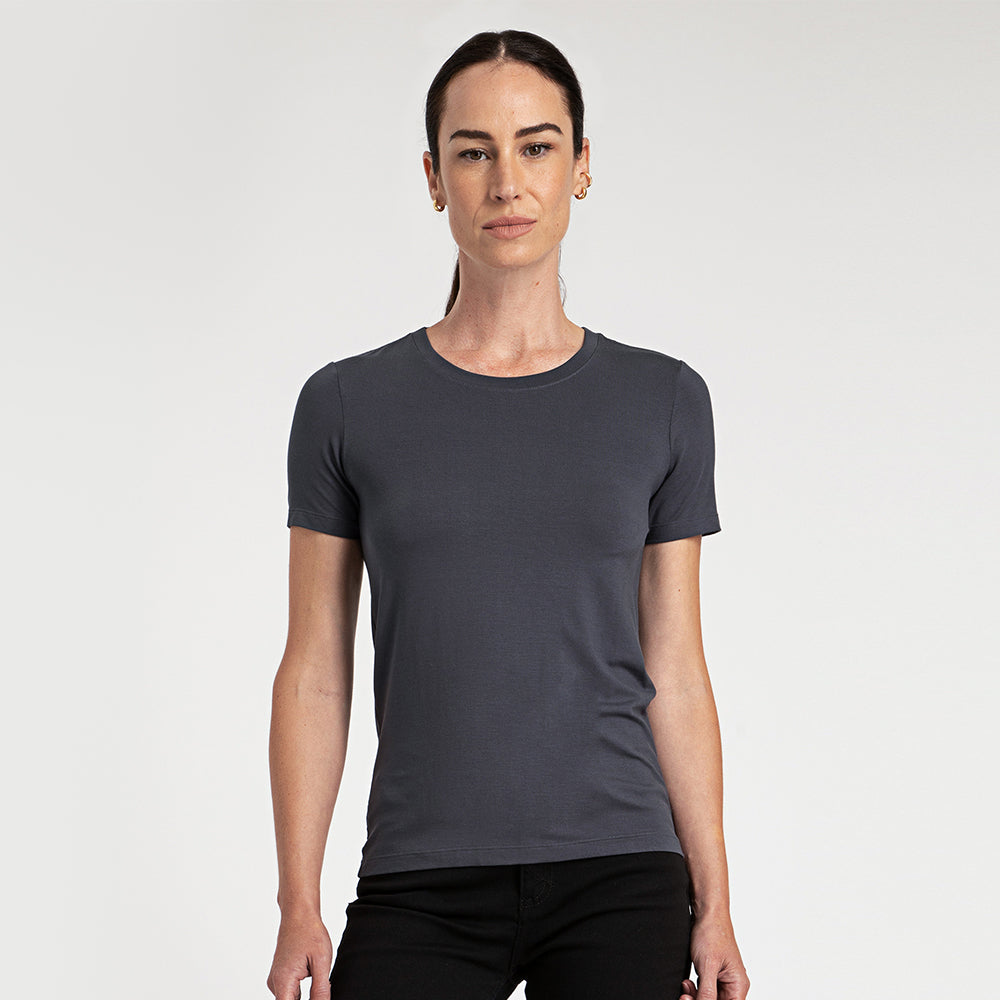 Tech T-Shirt Modal Premium Feminina | Basico.com - Grafite