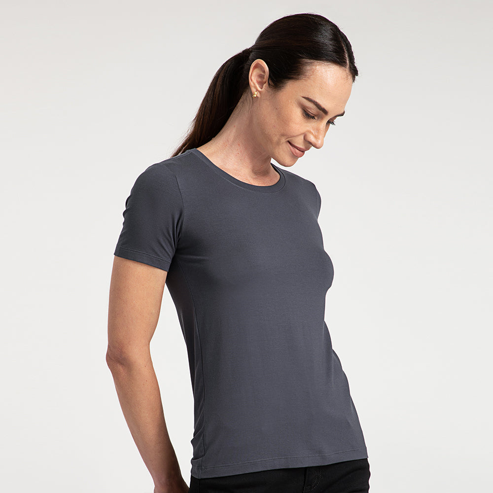 Tech T-Shirt Modal Premium Feminina | Basico.com - Grafite