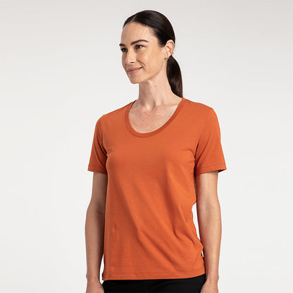 Camiseta Pima Gola U Feminina | Life Collection - Terracota