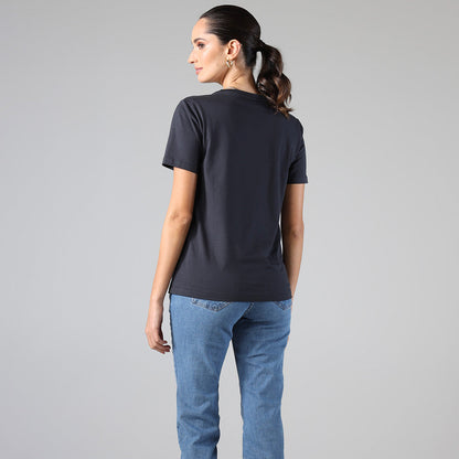 Camiseta Algodão Premium Gola U Feminina | Everyday Collection - Grafite