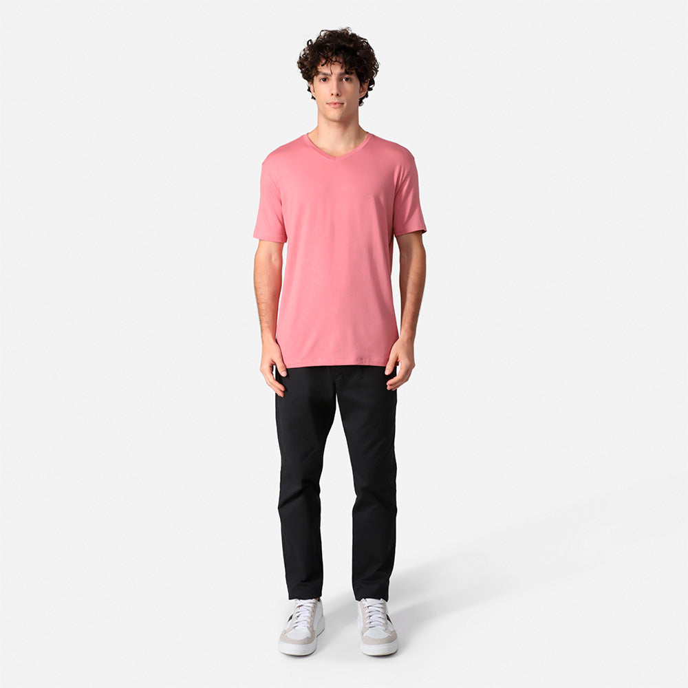 Tech T-Shirt Modal V Premium Masculina | Basico.com - Rose