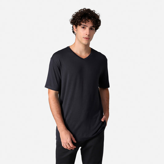 Tech T-Shirt Modal V Premium Masculina | Basico.com - Cinza Escuro