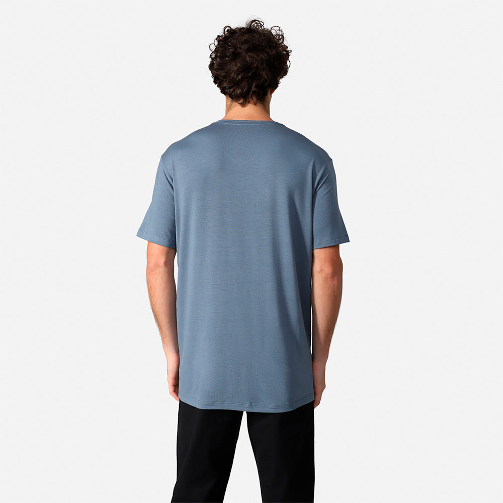 Camiseta Modal Gola V Masculina | Travel Collection - Azul Cobalto