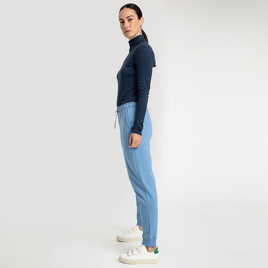 Calça Jogger de Moletom Feminina - Azul Celeste