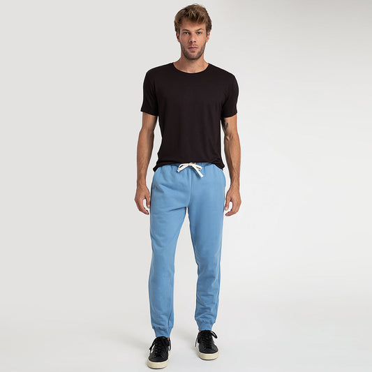 Calça Jogger de Moletom Masculina - Azul Celeste