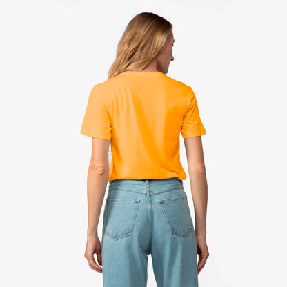 Camiseta Algodão Premium Gola V Feminina | Everyday Collection - Amarelo Mel