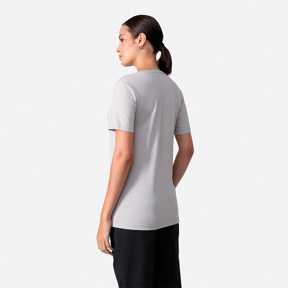 Tech T-Shirt Modal U Premium Feminina | Basico.com - Cinza Claro