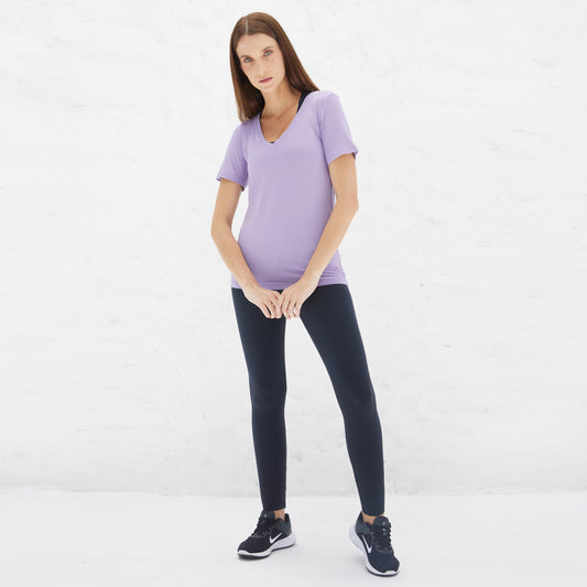 Tech T-Shirt Modal V Premium Feminina | Basico.com - Lilás