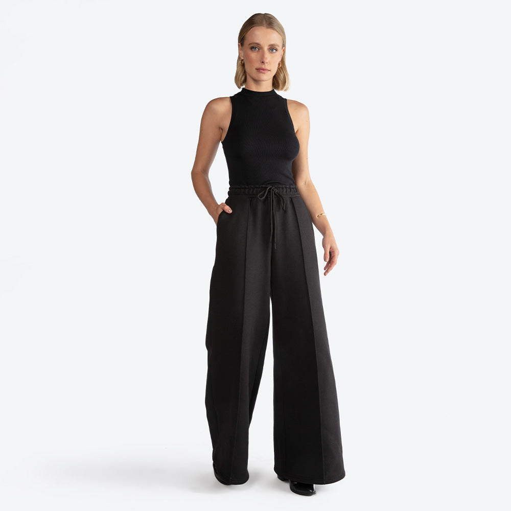 Regata Canelada Viscose Feminina - Preto